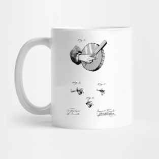 Banjo Thimble Vintage Patent Hand Drawing Mug